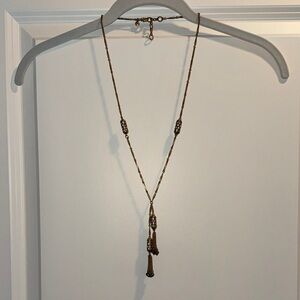 J. Crew Gold Tassel Necklace